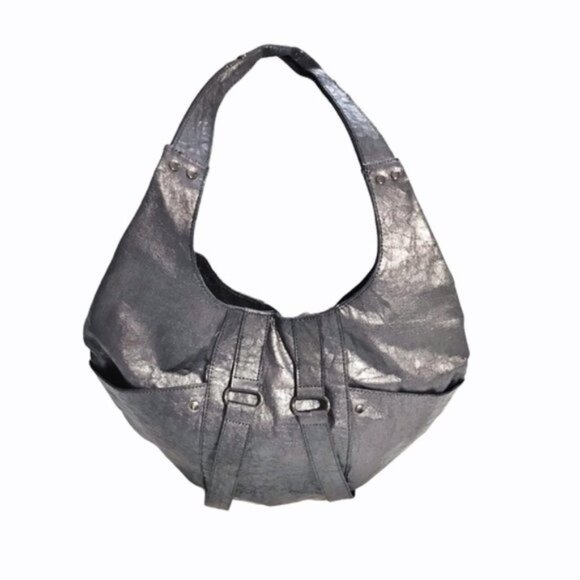 Matt  Nat Gray Japanese Paper Vegan Textured bag - Picture 2 of 10